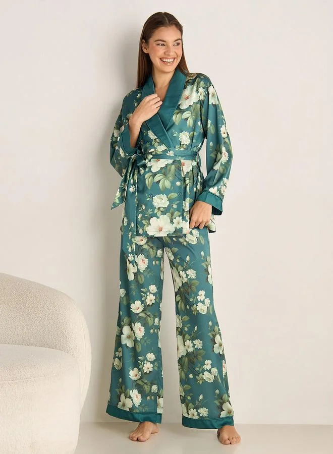 Splash FAV Floral Print Pyjama Set